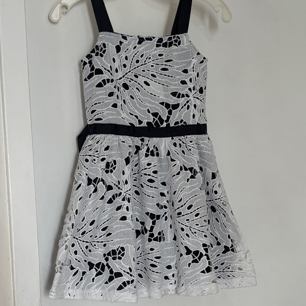 Calvin Klein girls  Dress with Lace Overlay